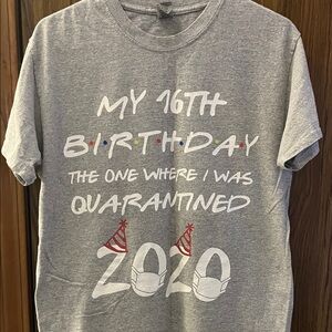 Gray Quarantine Birthday T-Shirt